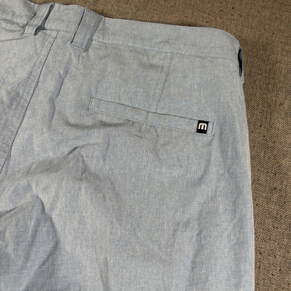 TravisMathew Golf Shorts Mens 34 Blue Heathered Performance Stretch‎